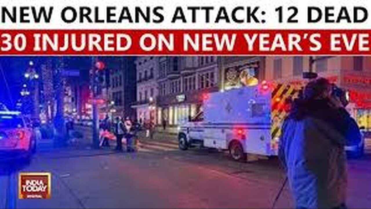 Mass casualties' after driver rams truck into NYE crowds & 'fires weapon' in New Orleans