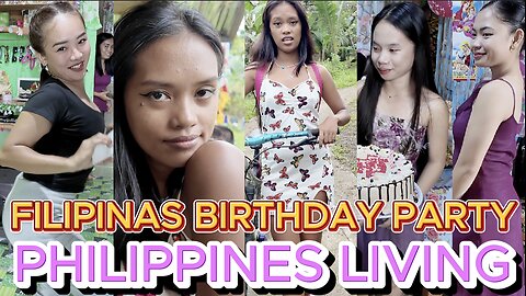 🇵🇭 CRAZY FILIPINAS AT BIRTHDAY PARTY FOOD DANCE & KARAOKE! Off Grid Morena Lady Living Philippines