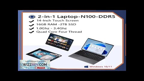 Mini Laptop Touch Screen 2 In 1 Laptop Tablet 14.1Inch DDR5 16GB Review