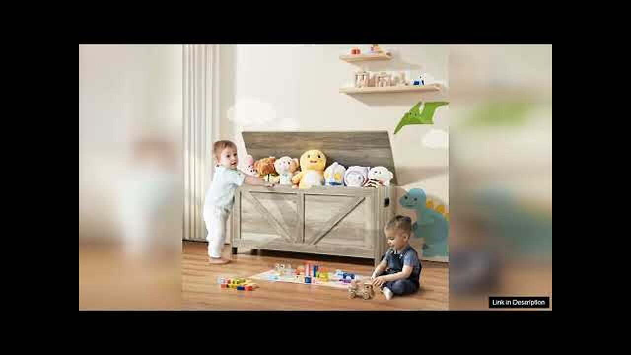 VEVOR Wooden Toy Chest for Kids Toddler Toy Storage Box with Flip-Top Review