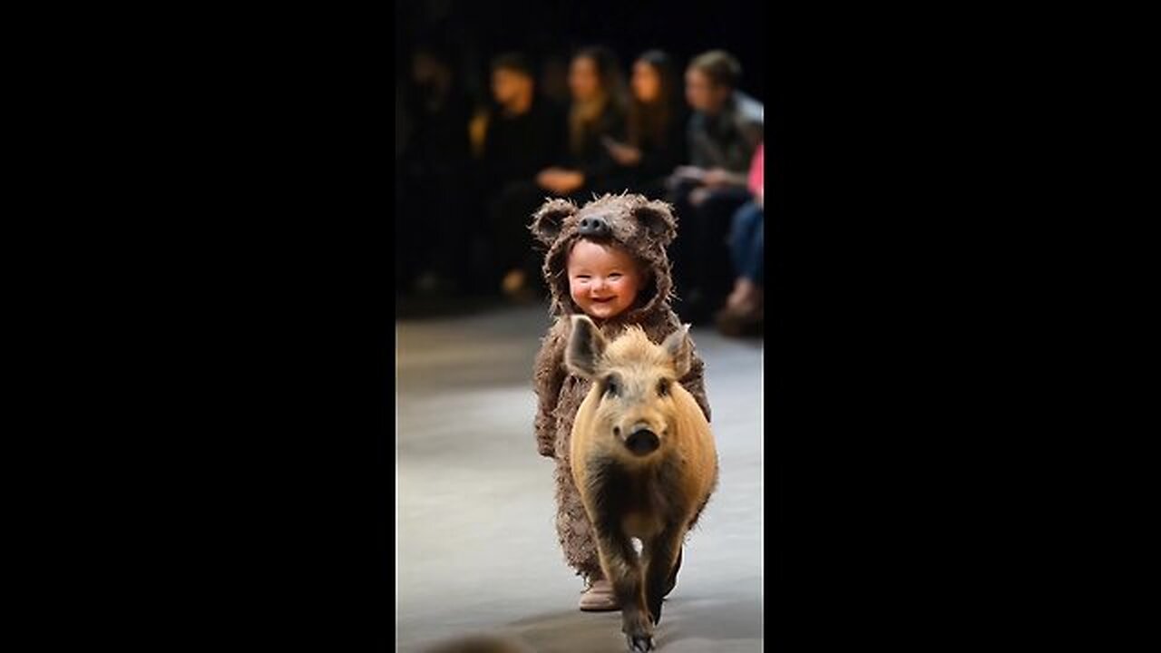 🐊🐖🪽Cute and Stylish Baby Fashion Show_ Must-See Animal Styles!