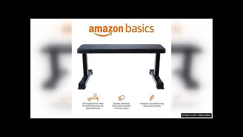 Amazon Basics Flat Weight Workout Exercise Bench, Black Review