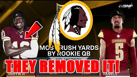 NBC DESTROYED for removing REDSKINS name from graphic as QB Jayden Daniels sets FRANCHISE RECORD!