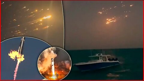 Elon Musk's 123-meter space rocket went out of control and exploded in the sky - video footage