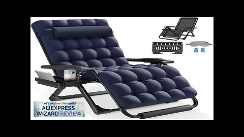 Folding Reclining Lounge Chair Oversized Zero Gravity Chair XXL Outdoor Furniture Support Review