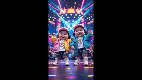 SHOCKING!_Twin_Baby_Girls_Battle_It_Out_on_Live_Show!_🤯👶⚡__Must_Watch!_#baby_#funny_#cute