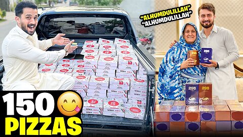 Surprise on 2nd Anniversary of Rajab's Family🥺150 pizzas distributed🙏🏻