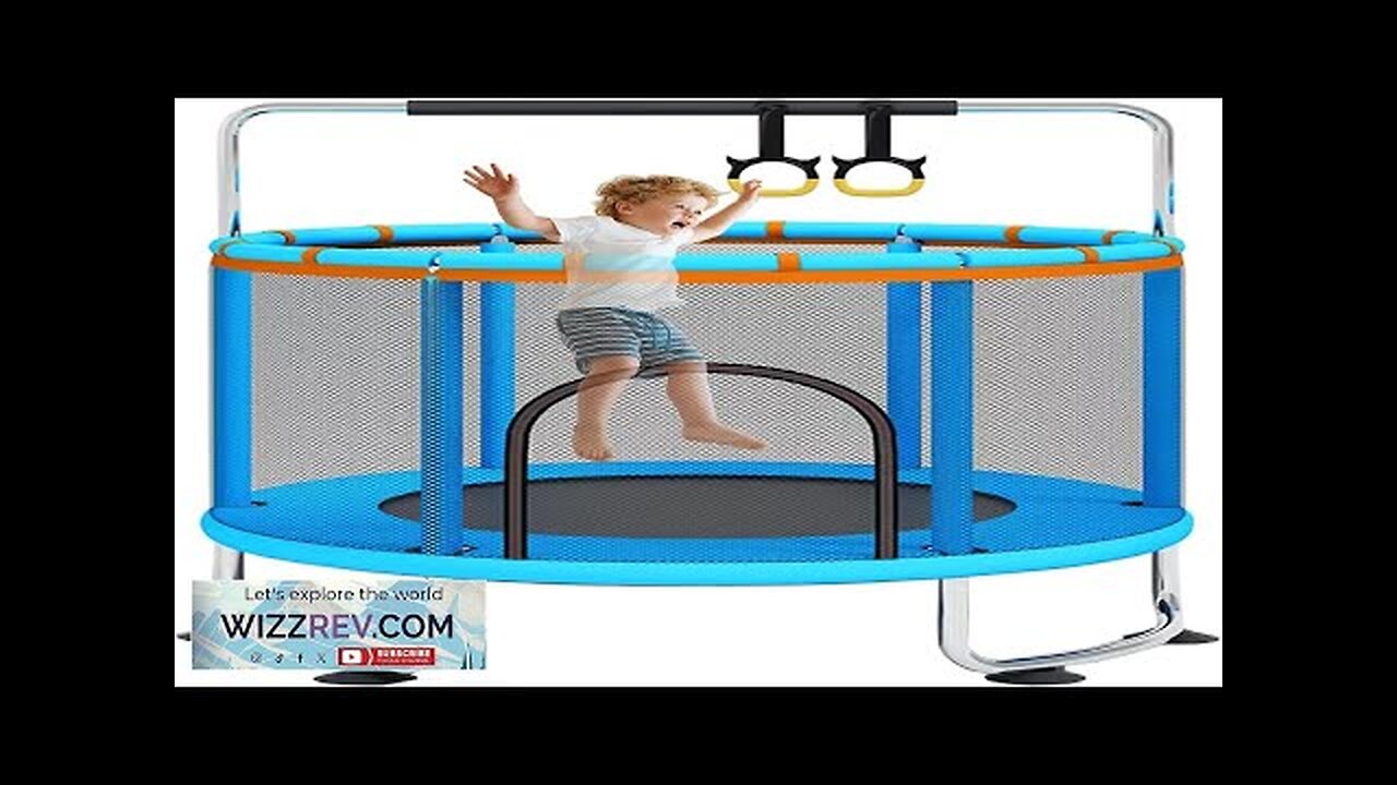 60'' Trampoline for Kids 5FT Recreational Trampoline Mini Baby Toddler Small Trampoline Review