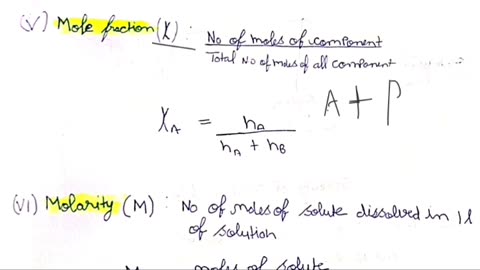 Chemistry mole fraction