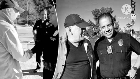 Bruce Willis shakes hands with first responders in rare public appearance video