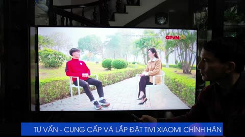 Lắp Tivi Xiaomi Pro A55 inches cho nhà hàng Ba Giao ở phố An Dương