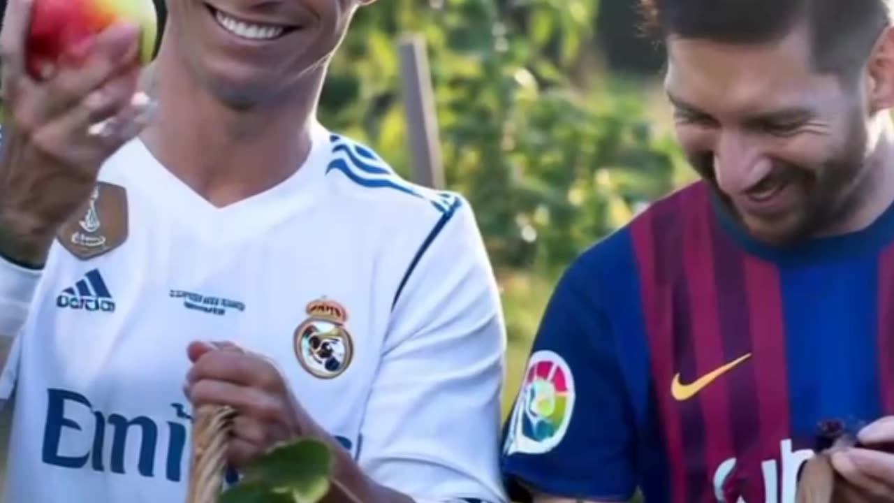 Ronaldo and Messi in the farm