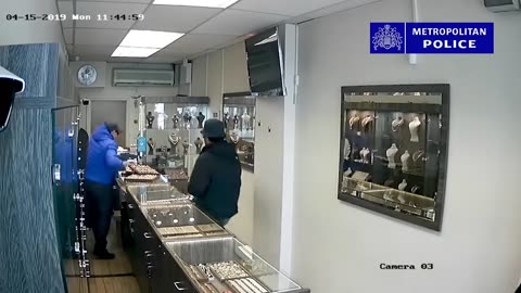 Three robbers viciously attack female employee in a jewellery raid