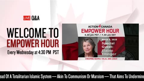 Empower Hour with Elaine Ellinger: Creeping Sharia - the Deception of Halal and Zakat, March 5 2025