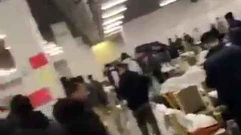 A brawl between Algerian and Georgian asylum seekers