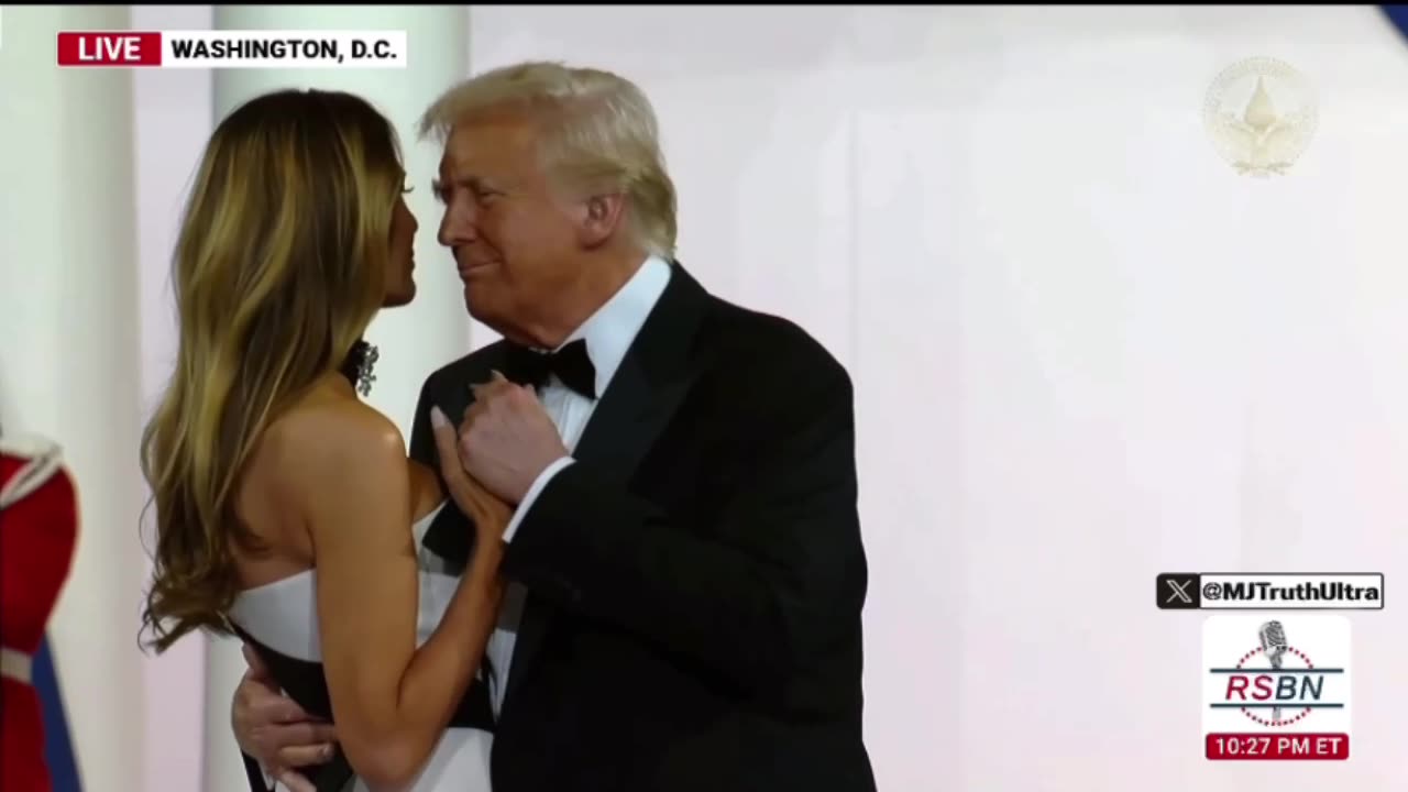 Donald and Melanie Trump Dance together at the Inaugural Ball