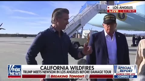 President Trump arrives in California