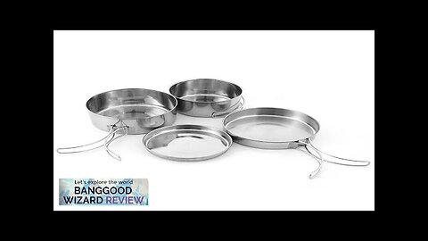 Outdoor Stainless Steel Camping Cookware Set Outdoor Camping Bowl Pot Set Hiking Review