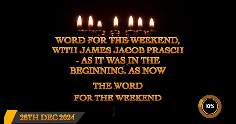 Word for the Weekend As it was in the Beginning, As Now