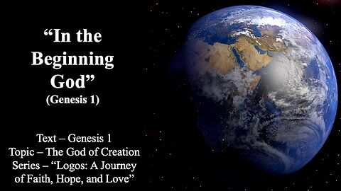 “In the Beginning God” (Genesis 1) - A daily Bible study from www.HeartofAShepherd.com.