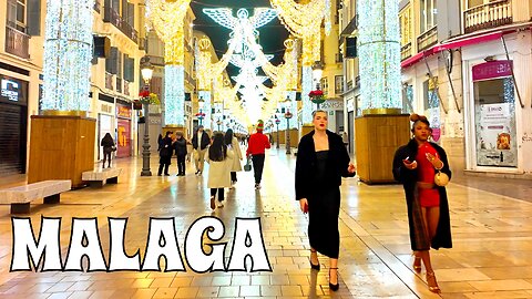 Malaga’s Christmas Charm 🌟 A Magical Night After Midnight 🎄 [Spain 4K]