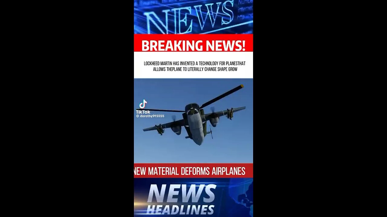 LOCKHEED MARTIN HAS INVENTED A TECHNOLOGY FOR PLANES THAT ALLOWS THE PLANE TO LITERALLY CHANGE…