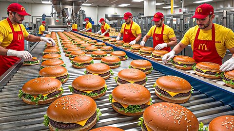 How McDonald's Hamburgers Are Made In Factory