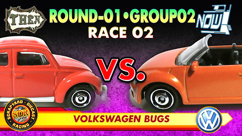 VW BUG Racing | Race 02 —Group 02 Round 01 | Then vs Now 3 | Hot Wheels Diecast Racing Tournament