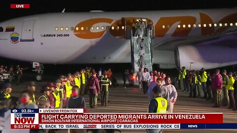 Flight carrying deported migrants arrive in Venezuela