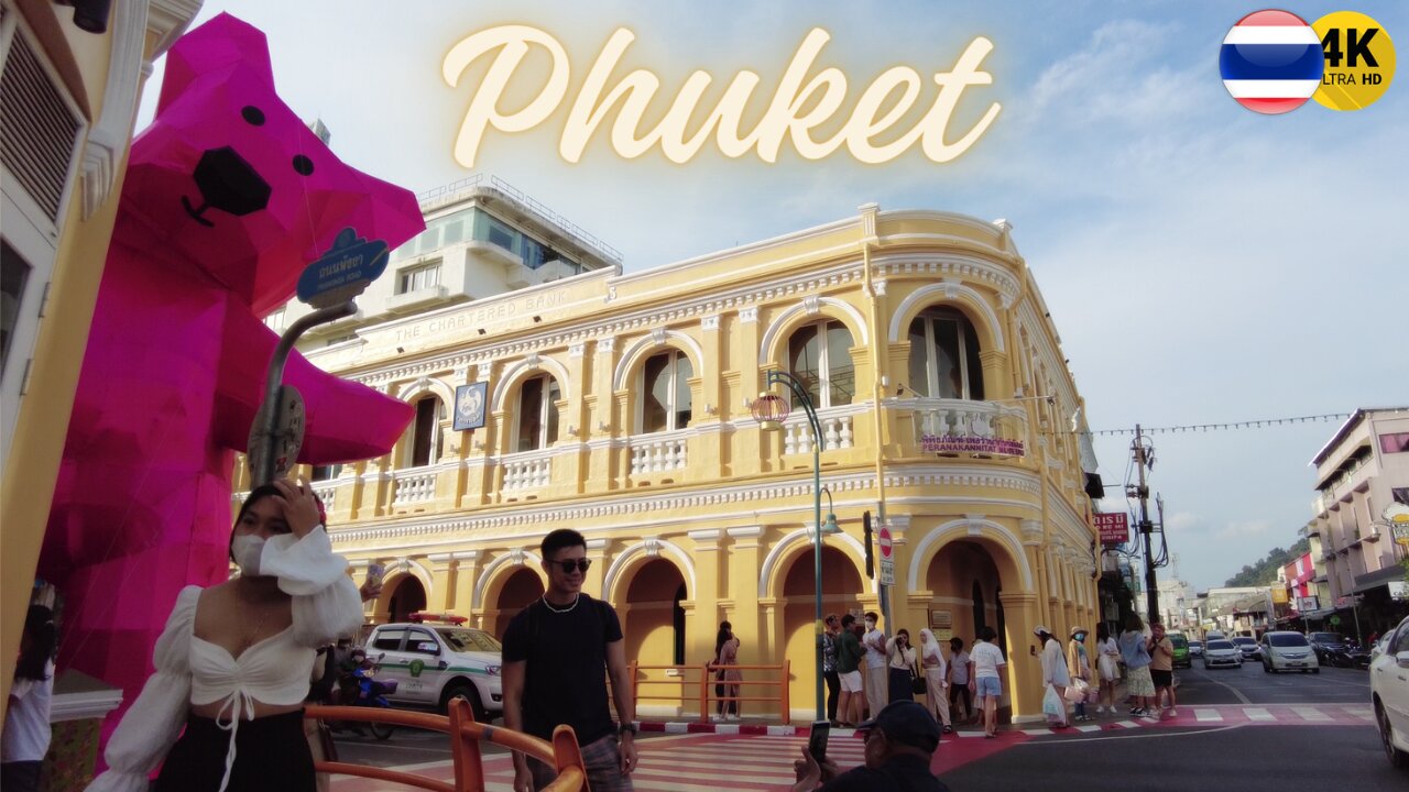 [4K🇹🇭] Phuket Old Town Walking Tour in THAILAND