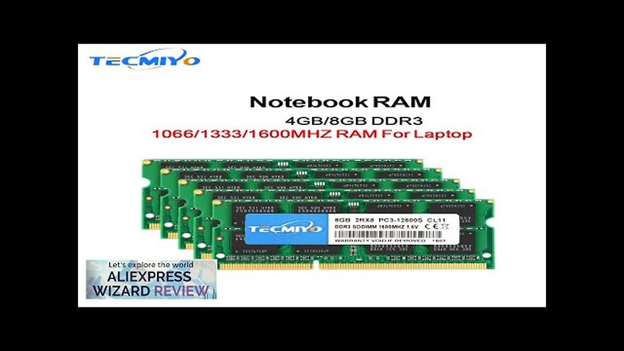 TECMIYO Laptop Memory RAM DDR3 DDR3L 8GB 4GB 1600MHz 1333MHz SODIMM 1.35V Review