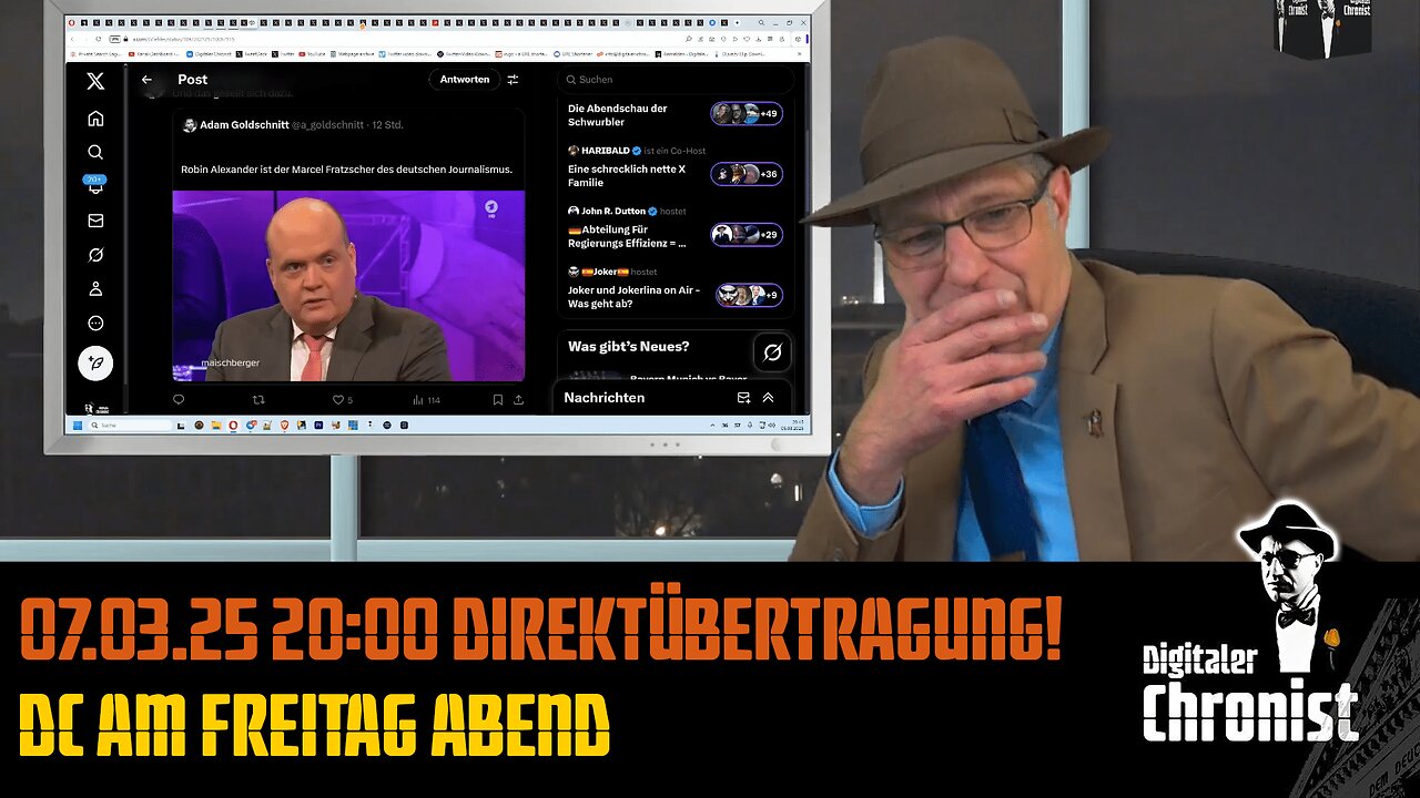 Aufzeichnung vom 07.03.25 DC am Freitag Abend