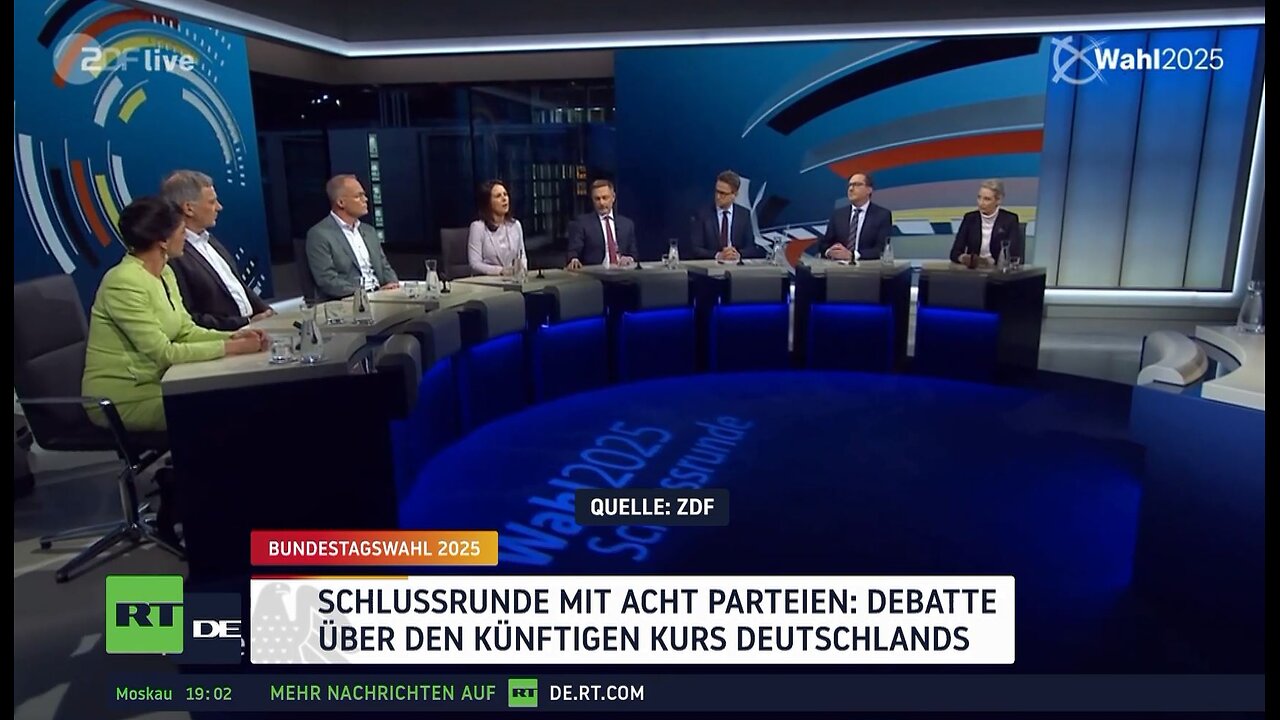 Schlussrunde mit acht Parteien: Debatte über den künftigen Kurs Deutschlands