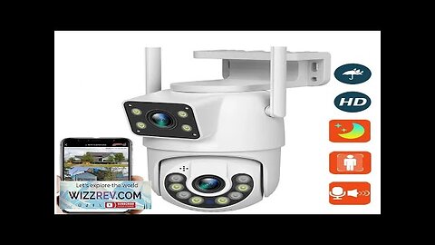 Guudgo 4MP Wifi PTZ EU Camera Dual-Lens Video Surveillance IP Camera Night Review