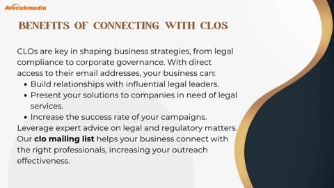 CLO Email List Connect with Chief Learning Officers