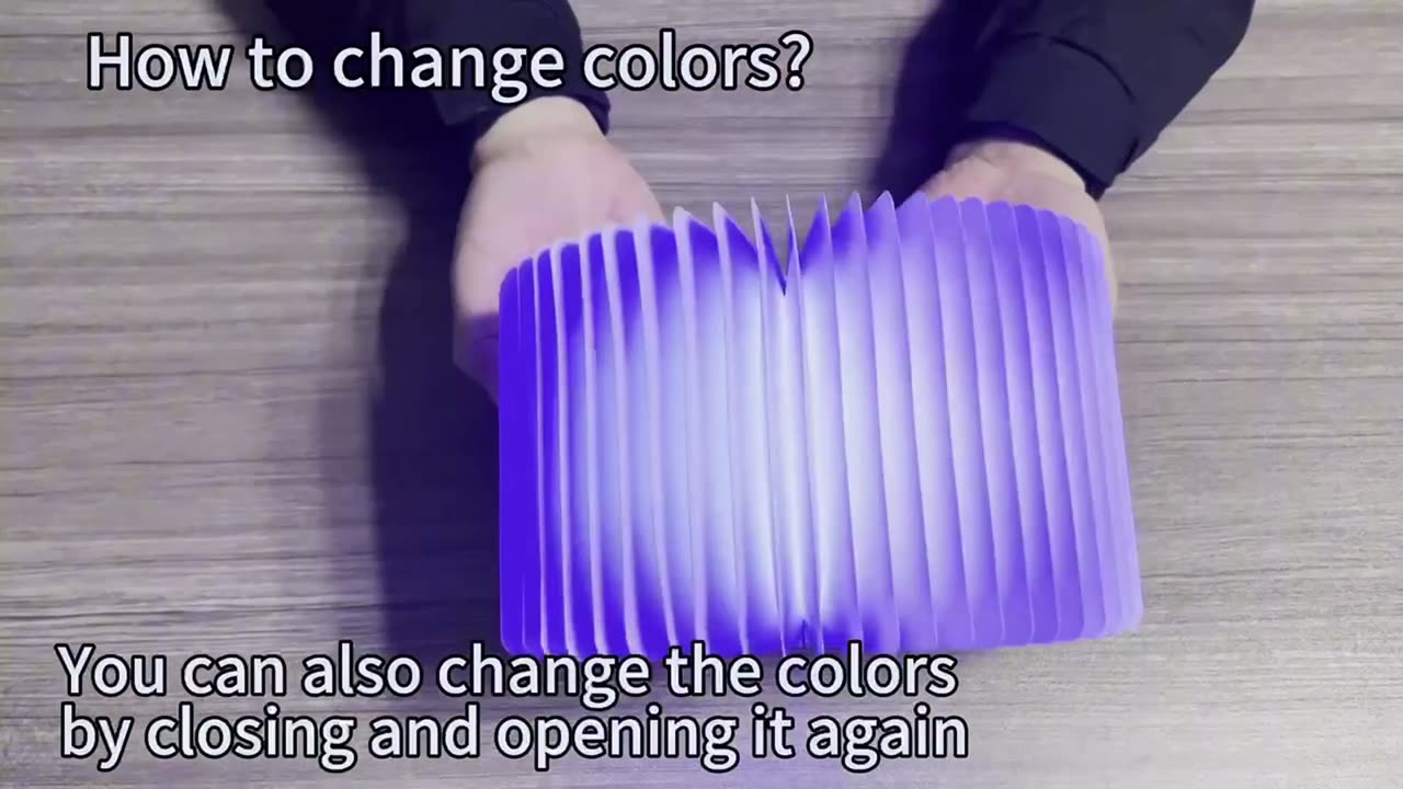 3D Folding Creative Decorative LED Night Light Book Shape RGB Color