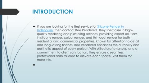 Get The Best Silicone Render in Holehouse.