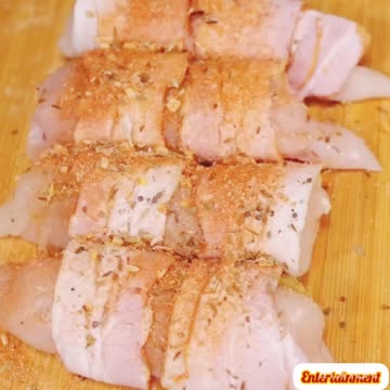 Cheesy Backon wrapped chicken Baguette