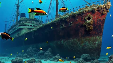 Amazing Ocean Life at Sunken Shipwreck!