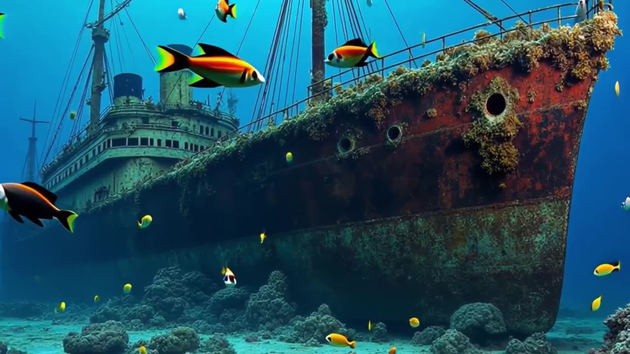 Amazing Ocean Life at Sunken Shipwreck!