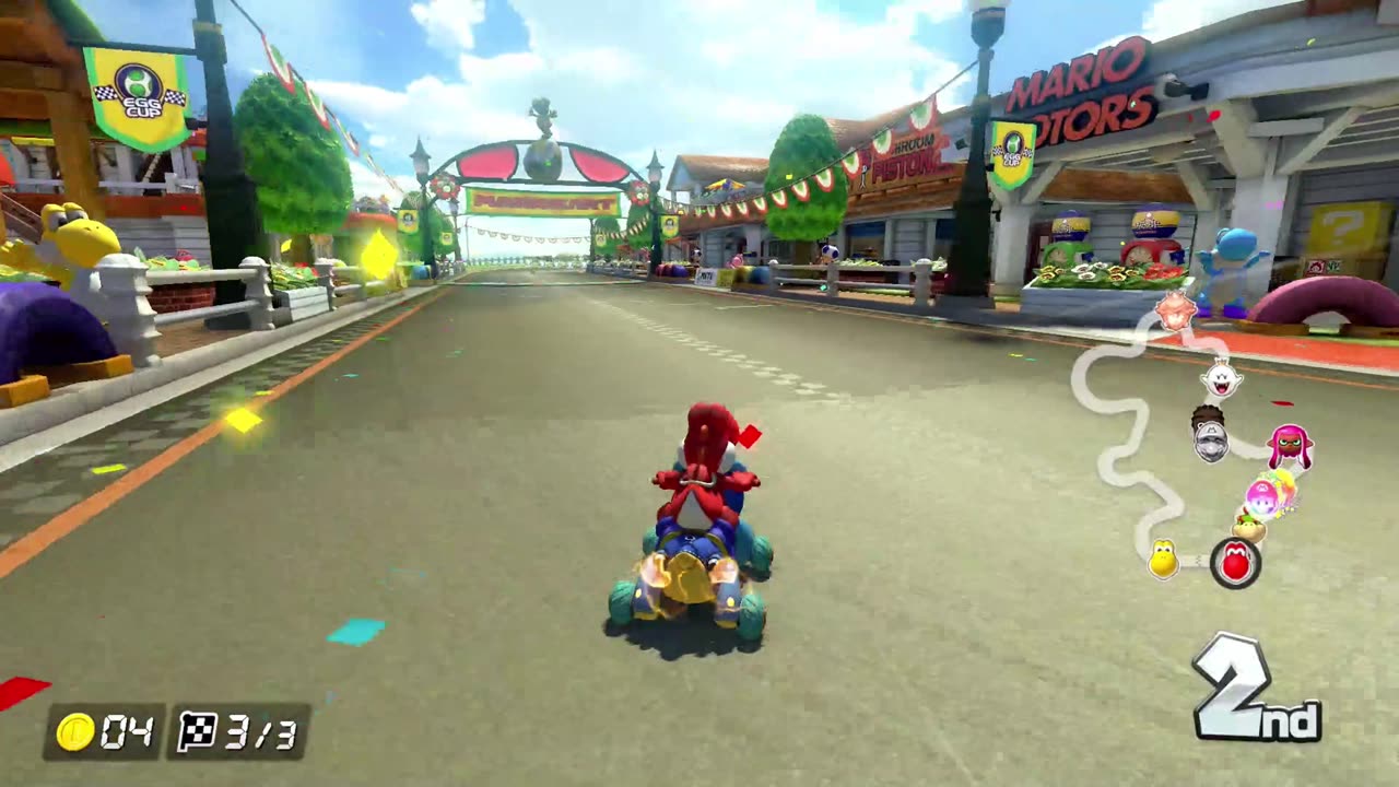Mario Kart 8 Deluxe Race Three: GCN Yoshi Circuit