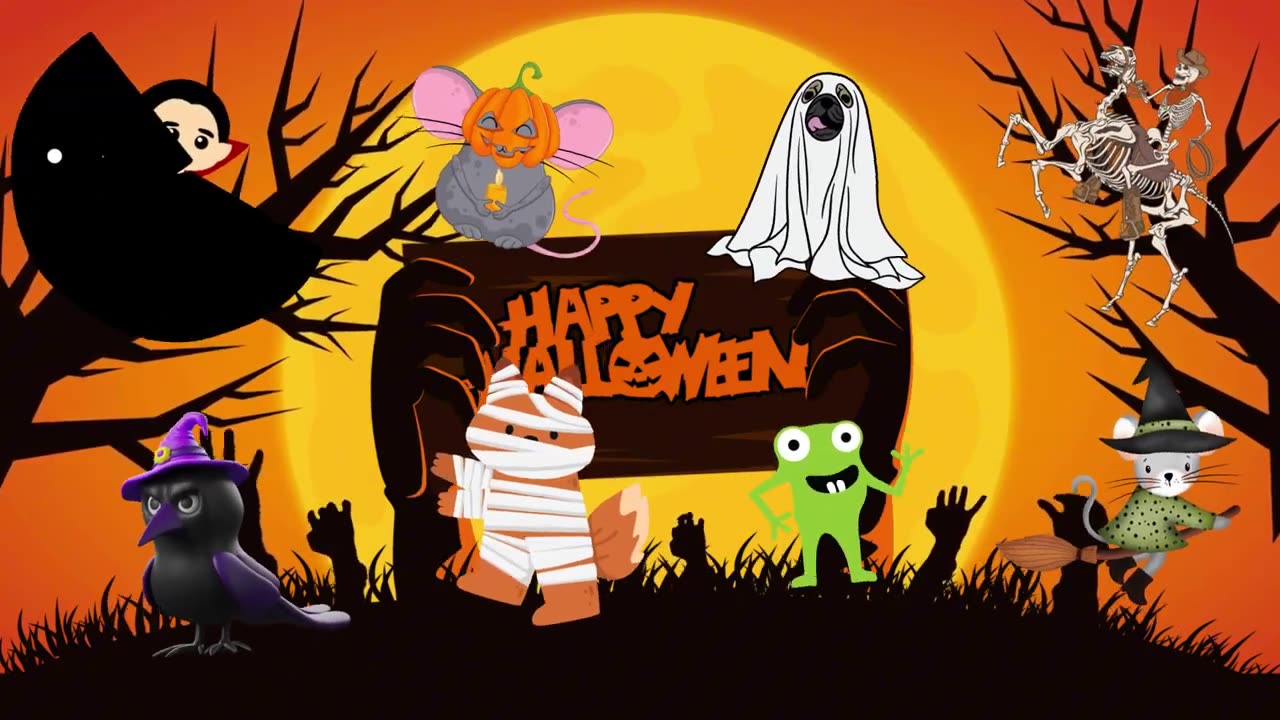 Halloween Animal Sounds Song | Nursery Rhymes | Little Bunny Learns