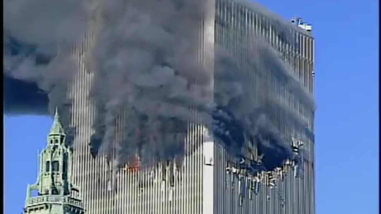 911 World Trade Center Explosion before UA Flight 175 Impacts Tower 2