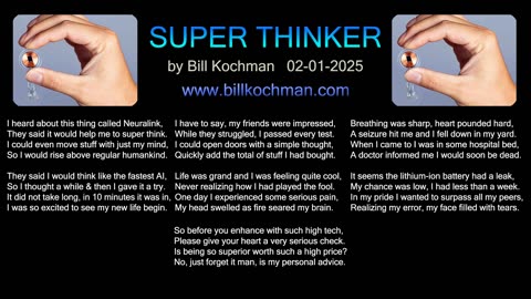 SUPER THINKER -- an original song by Bill Kochman.