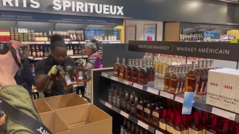 American Whiskey being removed from the shelves in Canada