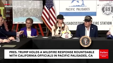 Trump And Karen Bass Have Viral Back-And-Forth During Wildfire Roundtable