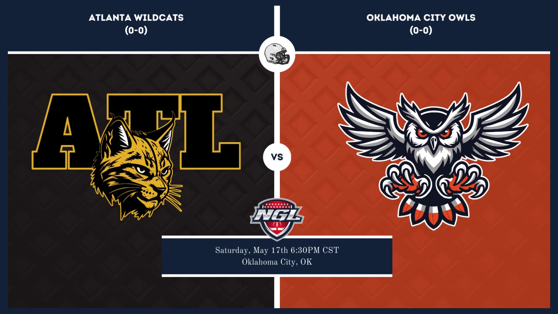 Oklahoma City Owls vs. Atlanta Wildcats National Gridiron League