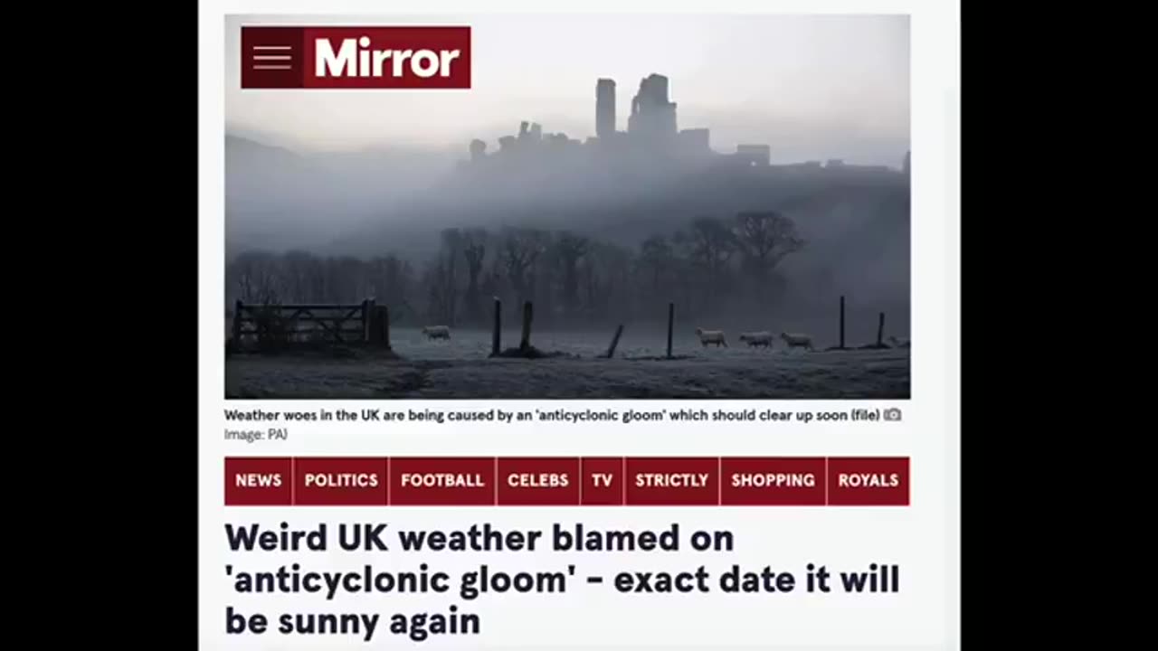 WARNING! MAN MADE LONDON FOG LEAVES UK IN A CLOUD OF CHEMICAL DUST!