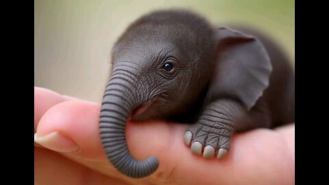 cute baby elephant man hand rest