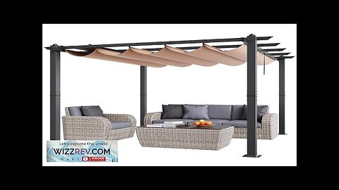 VEVOR 10'x10' Outdoor Retractable Pergola with Sun Shade Canopy Aluminum Beige Review